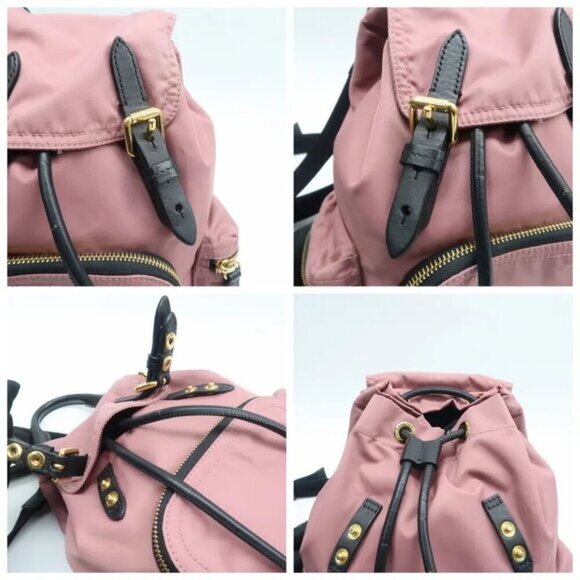 100% Authentic Burberry Rucksack Pink Nylon Backpack 747-08424 - Picture 7 of 12